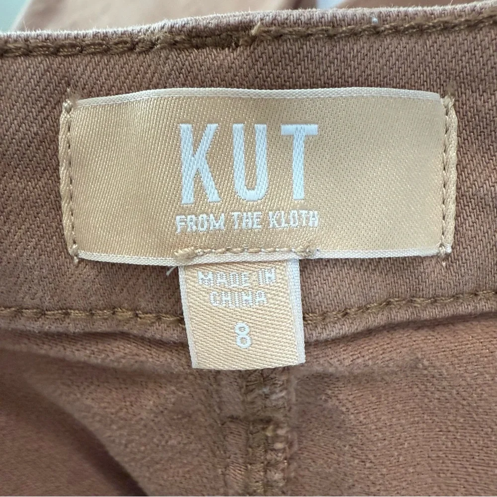 Kut from the Kloth Tan Wide Leg Jeans - Picture 4 of 14